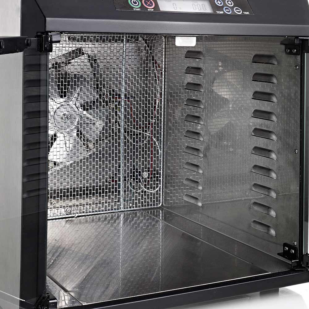 Excalibur-EXC10EL_interior-close-up_empty Excalibur Dörrgerät mit 10 Einschübe, Digitaler Timer, Edelstahl