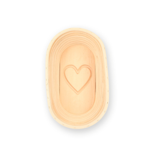 Gärkorb mit Motiv Herz eckig 0,75 kg