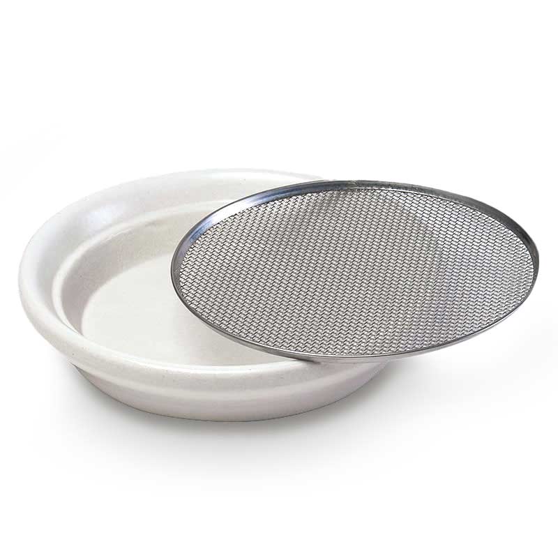 Eschenfelder-Kressesieb-12cm-Farbe-weiß-330435 Eschenfelder Kressesieb, Keramik Weiß, 12 cm ø